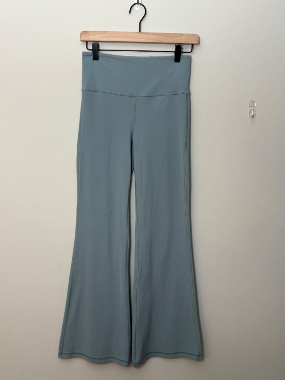 Athleta Elation Flare High-Rise Blue-Grey Stretchy Pants Small Athleisure Relax - Picture 3 of 12